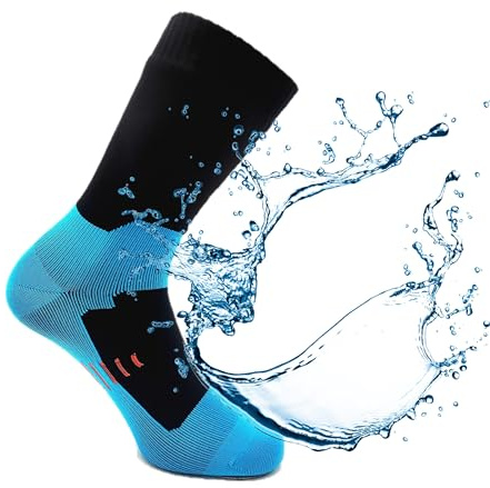 Kadem® Calcetines impermeables para deportes acuáticos, deportes de invierno, camping, pesca, senderismo, vela, rafting Wudu Mest Corap, remo, caminar, calcetines para exteriores, turquesa