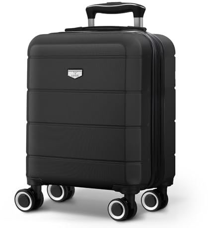 LUGG 15 Inch Jetset Lightweight Travel Cabin Bag Carry On Approved Suitcase ABS Shell Protection Water Resistant & Safe Locking System Easyjet Free Under seat Luggage (45x33x20cm)