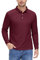 MAGCOMSEN Men's Long Sleeve Polo Shirts Athletic Quick Dry Golf T-Shirts Casual Work Tee Top with 3 Buttons, Wine Red, S