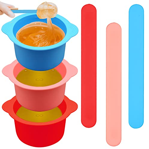 3 piezas calentador de cera depilatoria, cuenco de cera de silicona para calentador de cera, calentador de cera reutilizado, reemplazo de olla de cera revestimiento antiadherente