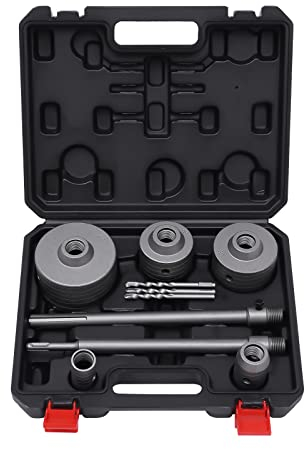 Juego de brocas para hormigón de 30 mm, 40 mm, 68 mm, 80 mm100 mm, 2 brocas de centrado + vástago de grabación SDS-Plus/Max de 300 mm, juego de brocas de corona de taladro, enchufe de ladrillo, pared