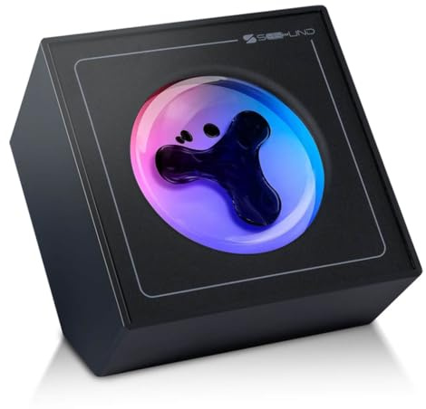 Altavoz ferrofluido Visualizador de sonido, lámpara de ferrofluido bailando con luces coloridas, ferrofluido con ritmo musical, Symbiont en una botella (no es un altavoz) (no hace sonido)
