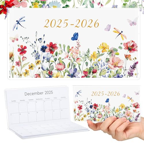 ReliThick 6.5 2027-2028 Pocket Calendar for Purse, Wildflowers