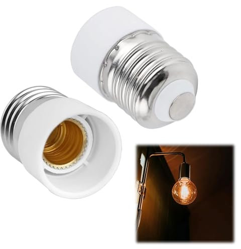 Adatto per Lampadine E14,Adattatori Lampadine da E27 a E14,Adattatore Portalampada da E27 a E14,E27 a E14 Socket Converter,Adattatore per Testa della Lampada di Conversione da E27 a E14,2PC