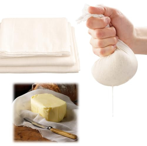 4 delar återanvändbara nötmjölkspåsar, mjölkpåsar för silning, ostdukspåse för silning av juice, mandel, sojamjölk, dumplingfyllningar (60 cm)