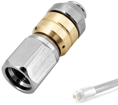 Buse de nettoyage de tuyau rotative pour Kärcher - Buse rotative de nettoyage de tuyau en acier inoxydable 1/8 IG pour Kärcher Kränzle Nilfisk WAP | Accessoire pour nettoyeur haute pression pour