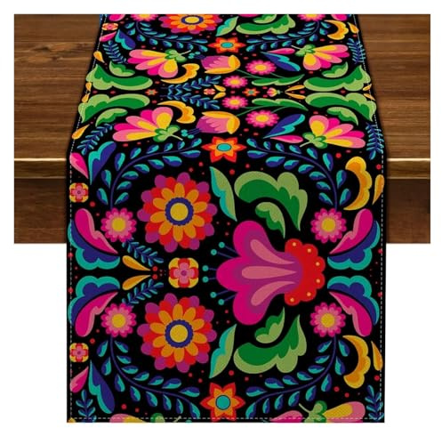 XUCZHAI Camino de Mesa decoración Camino de Mesa hogar Cocina Comedor decoración de Fiesta(Color-02,200x33cm 78.7x13inch)