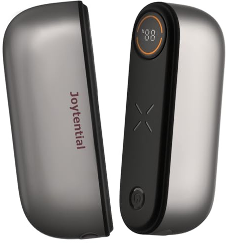 Joytential 10000mAh Chauffe Mains Rechargeables, 2 en 1 Chaufferette Électriques Magnétiques Portables, 3 Niveaux de Chaleur, Chauffe-Main pour Extérieur, Camping, Cadeau pour Hommes et Femmes