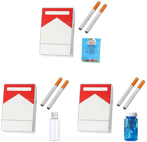 6 Stück Seifenblasenspielzeug Zigarette, gefälschte Zigarettenblasenmaschine, Mini-Blasen-Blasen-Spielzeug, Blasen-Lösung, Blasen-Zigaretten, Spielzeug, Stressabbau, Neuheit Geschenke für Partys (J)