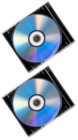 Veemoon 2 Juegos de Discos CD Grabables de Alta Capacidad con Estuche de Plástico, Efecto Profesional para Grabación en Oficina y Hogar