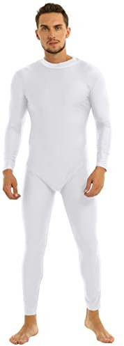 inhzoy Herr stretch body långärmad bodysuit overall heldräkt ståkrage långärmade tröjor män endelad underkläder bodywear