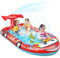 Planschbecken, aufblasbarer Pool, 177,8 x 101,6 cm, groß, 3-in-1, strapazierfähig, PVC, aufblasbare Sprinklermatte mit flachem Pool, großer Schwanz, Sprinkler, Lenkrad, Spritzpad für Kinder, Hunde,