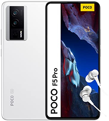 Xiaomi POCO F5 Pro 5G -libre, Smartphone de 12+256GB, Pantalla de 6.67” 120Hz WQHD+ AMOLED, Snapdragon 8+ Gen 1, Triple Camara 64MP con OIS , 5160mAh, NFC, Blanco (Versión ES + 3 años de garantía)