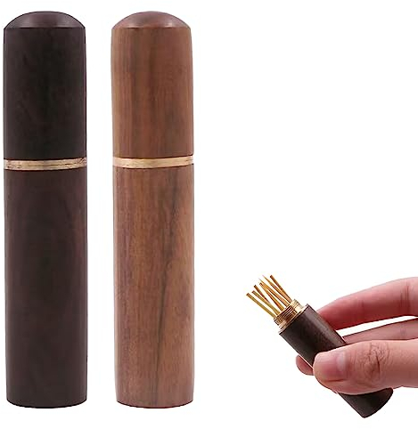 Porte Cure Dents, Boîte de Cure Dents, Boîte à Cure Dents Poche, Porte Cure Dents en Bois, Distributeur de Cure Dents de Poche, Portable Poche pour Cure-Dents, pour L'extérieur, Pique-Nique, Camping