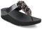 Fitflop Damen Fino Bauble-Bead Toe-Post Sandale, Zinnschwarz, 37 EU