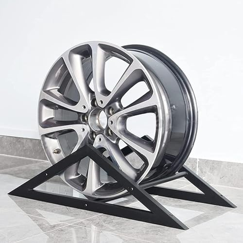 WDJBPSH Reifenregal Reifenständer Felgenbaum Reifenbaum Dreieck Reserverad-Ablagefach, Schwerlast Reifenregal für Garage/Reparaturwerkstatt/Kellerreifen Anzeige, Metall Felgenträgerhalter