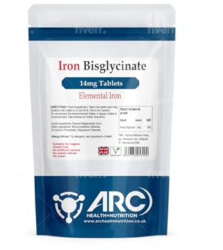 Gentle Iron Tablets High Strength - Vegan Iron Bisglycinate - Energy Tablets for Tiredness and Fatigue - High Absorption Iron Supplements for Women and Men - 365 Tablets