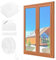 Fliegengitter Fenster ohne Bohren,150x150cm, Verdicktes Netz nicht leicht zu reißen,Insektenschutz Fenster mit Klettband+Zuschneider+Presshilfe, 2 Stück, Weiß