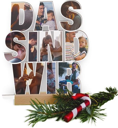Das sind wir Geschenk personalisiert - Foto Holzbild - Das sind wir Präsent, Das sind wir Geburtstagsgeschenk, Wir Geschenke, Schriftzughalter, Paar Geschenke, Partner Geschenk, Familie