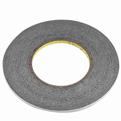 Trifletopia 1Roll Double Sided Adhesive Tape - Thin Mounting Tape - Black Screen Repair Tape - Phone LCD Touch Glue - 2mm x 50m (Black)