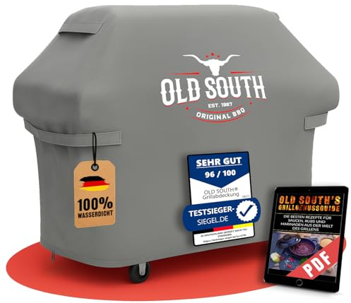 Old South – grillskydd väderbeständigt – grillskydd för Weber, Napoleon, Enders, Rösle gasgrill – vattentätt grillskydd (170 x 65 x 115 cm)
