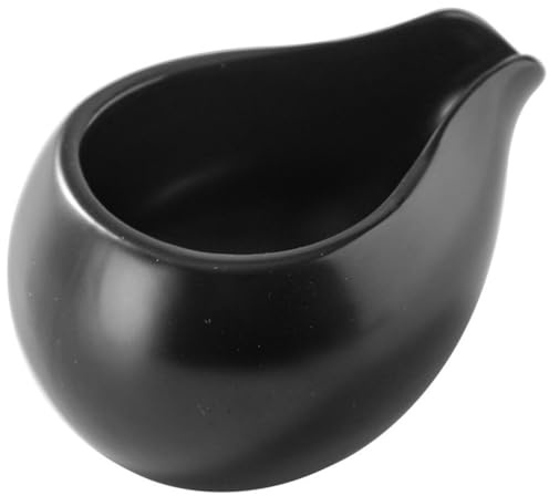 Liten svart keramisk mjölkkanna handtag, och kaffe sirap dispenser, japansk stil mjölkkastrull för kaffe och västerländsk mat