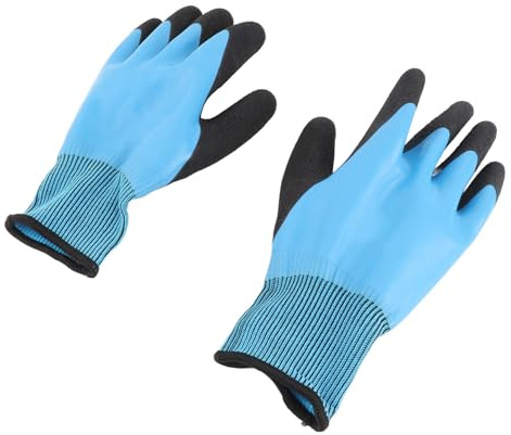 FTVOGUE Isolerade Elektrikerhandskar, Regntät Gummi, Halkfri Design för Konstruktion och Klättring, Högtemperatursäker med Tvålagers Plastimpregneringsteknik