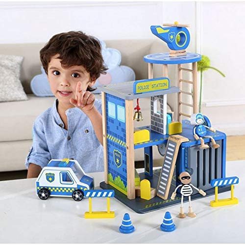 TOOKY TOY TKI002 - STAZIONE DI POLIZIA IN LEGNO