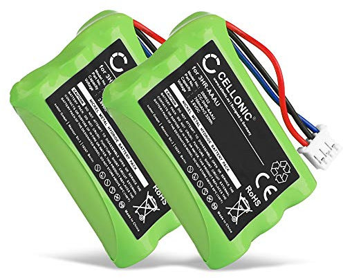 CELLONIC, batteria compatibile con Bang & Olufsen BEOCOM 6000, BeoCom 1, BeoCom M6000 (700mAh, 3.6V) 2x Batteria di ricambio 3HR-AAAU,70AAAH3BMXZ,T373