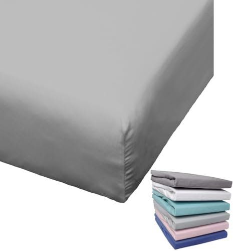 Bierbaum Biber Spannbettlaken Baumwolle 150x200 cm Weiß Grau Blau Rosa Türkis Silber Flieder Grün Taupe Rundgummi, Farbe:Grau