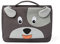 Affenzahn Vorschultasche in Form eines Hundes, in der Farbe grau, reflektierend, ergonomisch, Name auf ausziehbare Zunge, AFZ-CAR-001-026