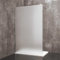 Parete Doccia Fissa Walk In In Cristallo Temperato Satinato da 8 mm Reversibile Cabina Box Bagno Con Con Barra Stabilizzatrice Anta Profilo A Muro In Alluminio Anodizzato Dacca (120 x 195 Cm)