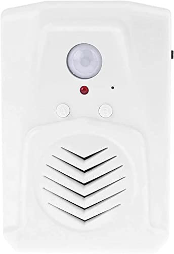 Btstil PIR Infrared Motion Sensor Activated Voice Recordable Player Download MP3 Files Freely for Shop Sale, Garage Door Alert, Greeting Visitor Door Chime, Security Reminder (White)