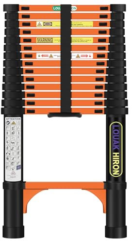 Escalera telescópica Extensible de 4,4 m Escalera Plegable Antideslizante Escalera Multiusos