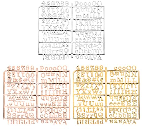 STOBAZA 3 piezas Tablero de Letras de Plástico Símbolos Números y Letras para Pizarra de Fieltro Accesorios Intercambiables para Mensajes y Decoración