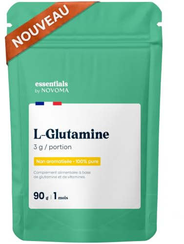 L-glutamina en polvo 90 g + vitamina B6 y D3, 3 g por porción - 1 mes
