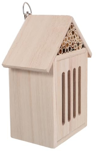 MAGICLULU Wooden Garden Insect House for Ladybugs and Butterflies, Outdoor Bug Hotel Encouraging Reproduction and Growth, Natural Wooden Shelter for Backyard Biodiversity Enhancement