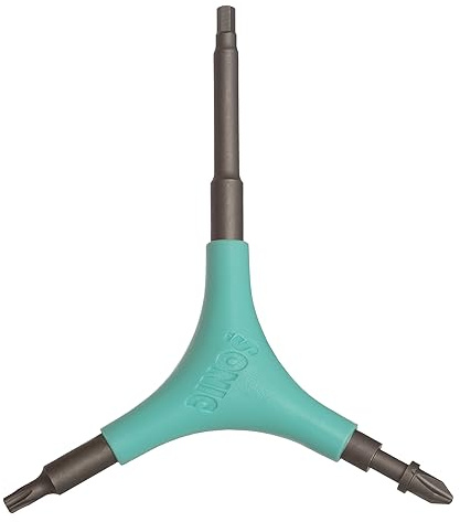 SONIC Pro Inline Skate Tool + H, Long 4mm hex for triskate Frame mounting Bolts, 7 Tools, Rotate Wheels, Remove Bearings, Designed in USA