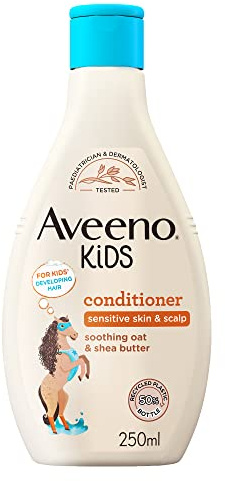 Aveeno Baby Kids Conditioner 250ml | Enriched with Soothing Oat & Shea Butter | Hair Conditioner for Children Developed for Your Little Superhero | Childrens Toiletries Sets