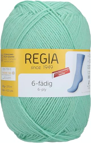 Regia 6-fädig Uni, 150G aqua Handstrickgarne