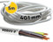 Câble Kalitec H05VV-F de 5 m - 4 x 1 mm² - Câble d'alimentation 4G1 mm² - Avec conducteur de protection - Câble en PVC pour l'intérieur - Câble électrique blanc - Câble de lampe flexible - 4 fils