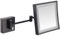 FDYZCIYI Badezimmer-Rasierspiegel, Wandmontage, LED-beleuchteter Schminkspiegel mit 3-facher Vergrößerung, Touchscreen, schwenkbar, ausziehbar, quadratischer Kosmetikspiegel, UK-Stecker(Black Bronze)