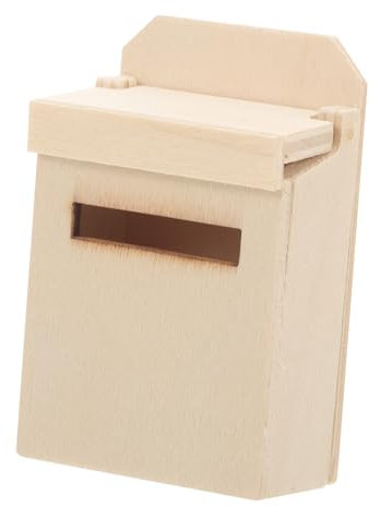 KOMBIUDA Miniature Mailbox Model Charming Wooden Furniture for Dollhouses Diy Decoration for Mini House Layouts Boy Girl Miniature Toy Accessory Warm Chic Design