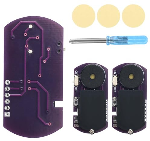 BTFO 3 Pezzi Grillo Che Fa Rumore, Design a Forma Semicircolare con 16 Suoni Bip Creatore di Rumore Nascosto per Feste Ufficio Casa Scuola Auto (Viola)