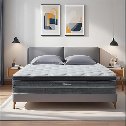 Colchón Viscoelástico 140x200, Altura 30 cm, Colchón Híbrido - Muelles Ensacados + Memory Foam, Firmeza y Confort, Certificado Oeko-Tex, Transpirable y Anatómico, Hipoalergénico, Antibacteriano