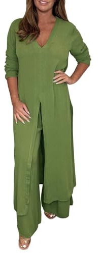 Byxdress dam, festlig, elegant, 2 delar, bröllop, stora storlekar, kvällsdräkt