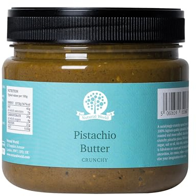 Nutural World - Krispigt Pistaschsmör (1kg) - 100% oblandad vara - Great Taste Award vinnare