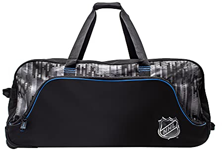 NHL Hockeytasche mit Rollen, robust, übergroß, 86,4 cm, Schwarz