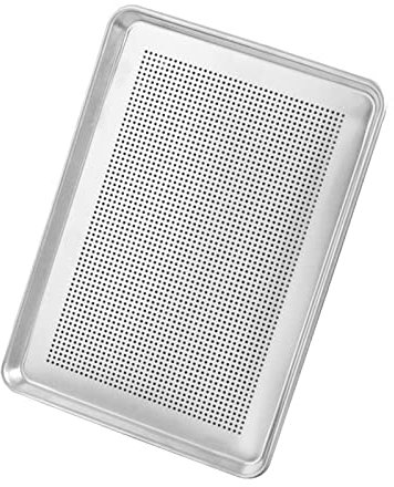 BaoFufc Plaques de cuisson rectangulaires plates en alliage d'aluminium pour four, grille-pain, gâteaux perforés