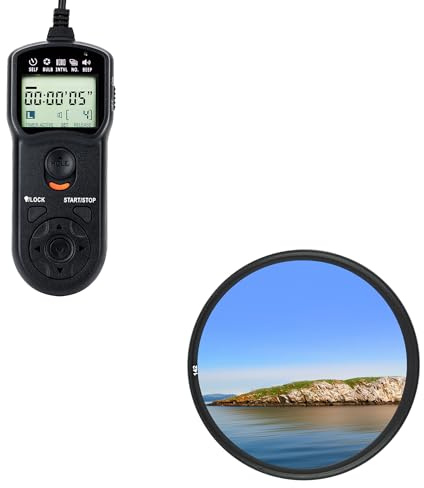 JJC Intervalometer Timer Remote Control & 58mm UV Filter for Canon EOS Rebel T6 T7 T5 T8i T7i T6s T6i T5i T4i T3i T2i T1i SL3 SL2 SL1 XSi XTi Cameras with EF-S 18-55mm Kit Lens